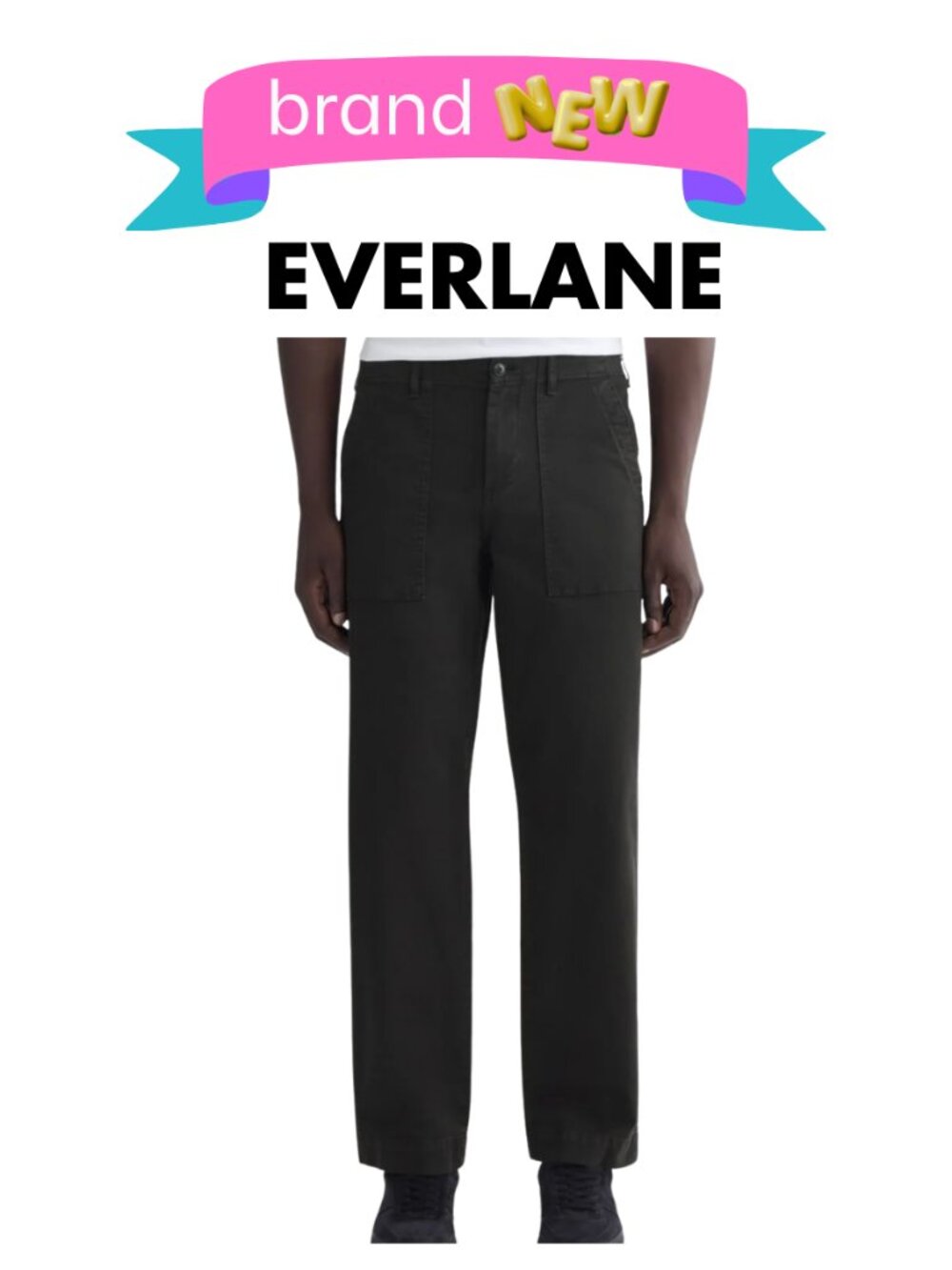 EVERLANE CANVAS RELAXED Men's PANT - Black Size 34 x 30 New w/Tags